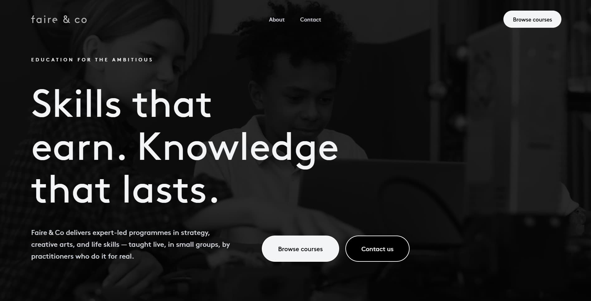 Faire & Co — web development project by Efe Onoh