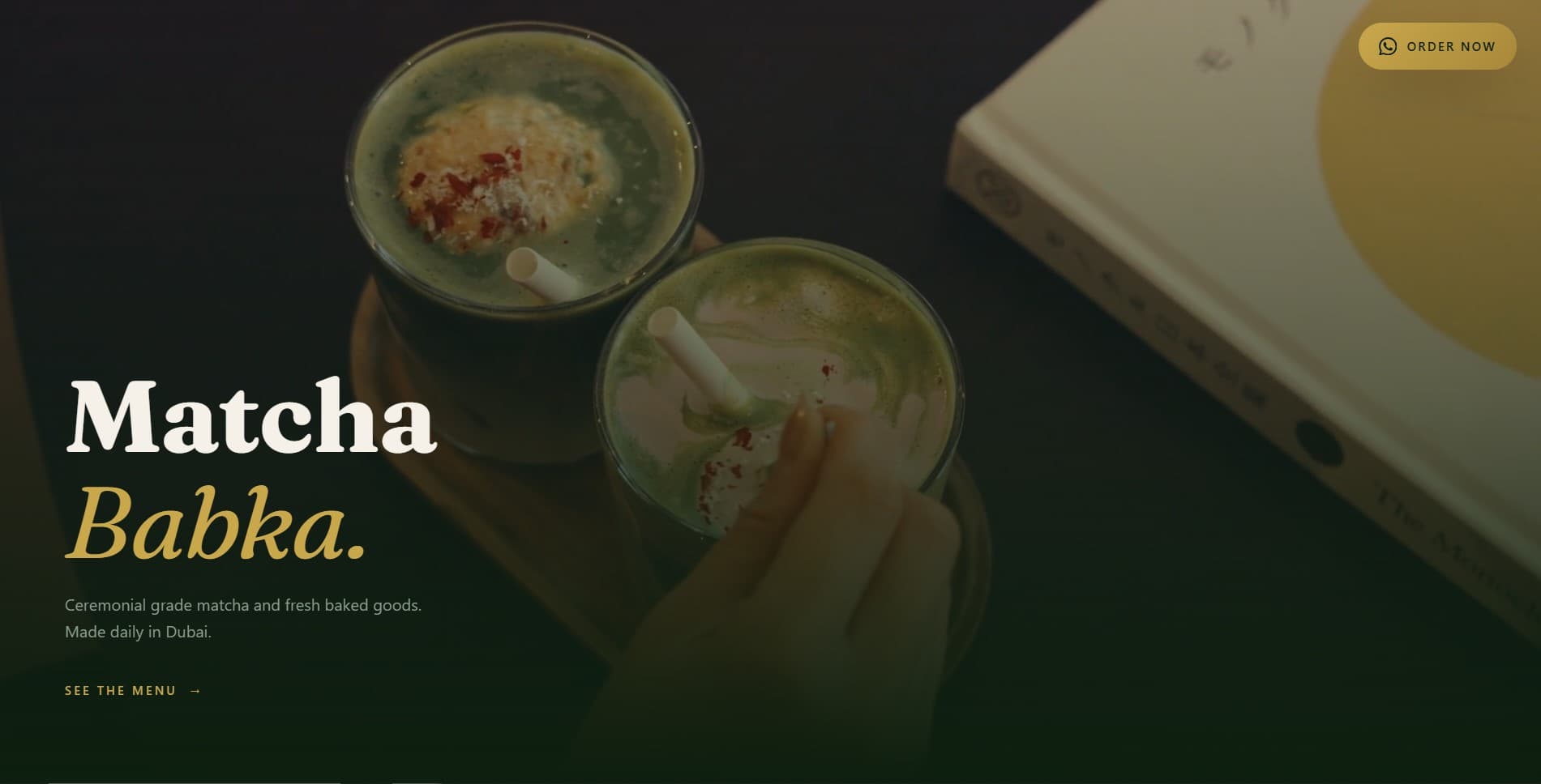 Matcha & Bake — web development project by Efe Onoh